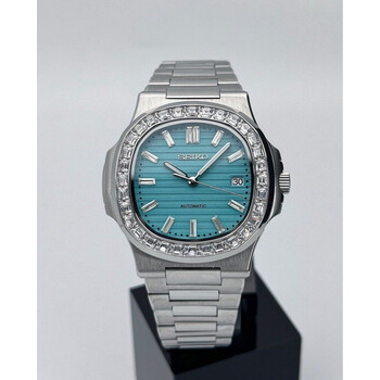 Custom Seiko Mod • Double Diamond Tiffany Nautilus • 40mm
